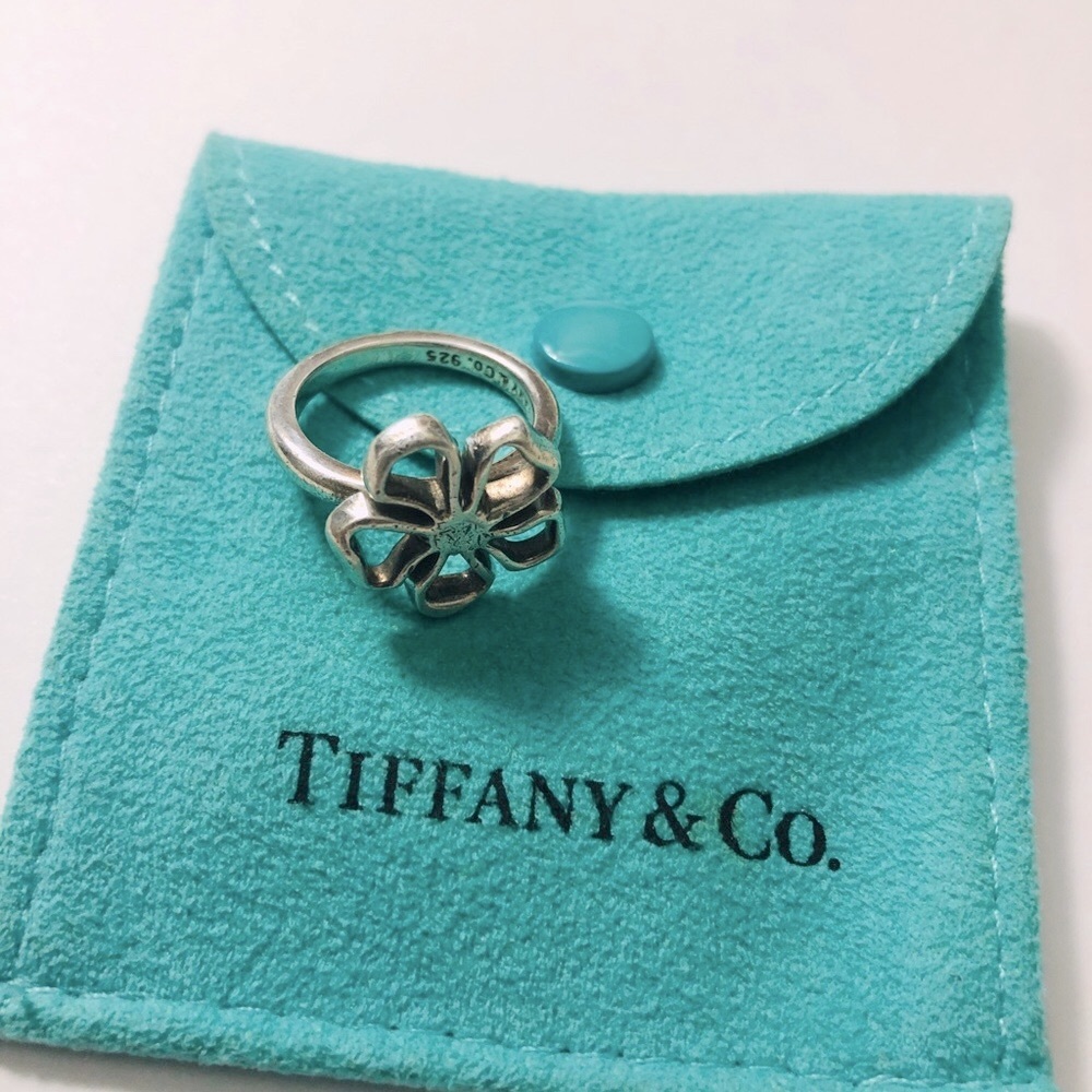 Tiffany Silver Paloma Picasso Daisy Stencil Ring 4.5